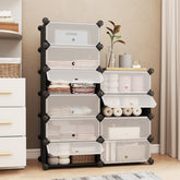 Sekey shoe cabinet with 10 compartments – Modular shoe organizer for up to 20 pairs of shoes, stable & space-saving, incl. hammer & anti-tip device